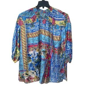 JOHNNY WAS MIDSUMMER LA BELLE Sz 2X SILK $278 SOLD OUT@ Neiman Marcus NEW w TAGS